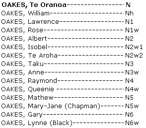 Whakapapa Te Oranoa Oakes